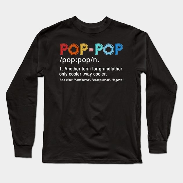 Pop-Pop the Man the Myth the Legend Funny Gift for Grandpa T-Shirt Long Sleeve T-Shirt by peskybeater